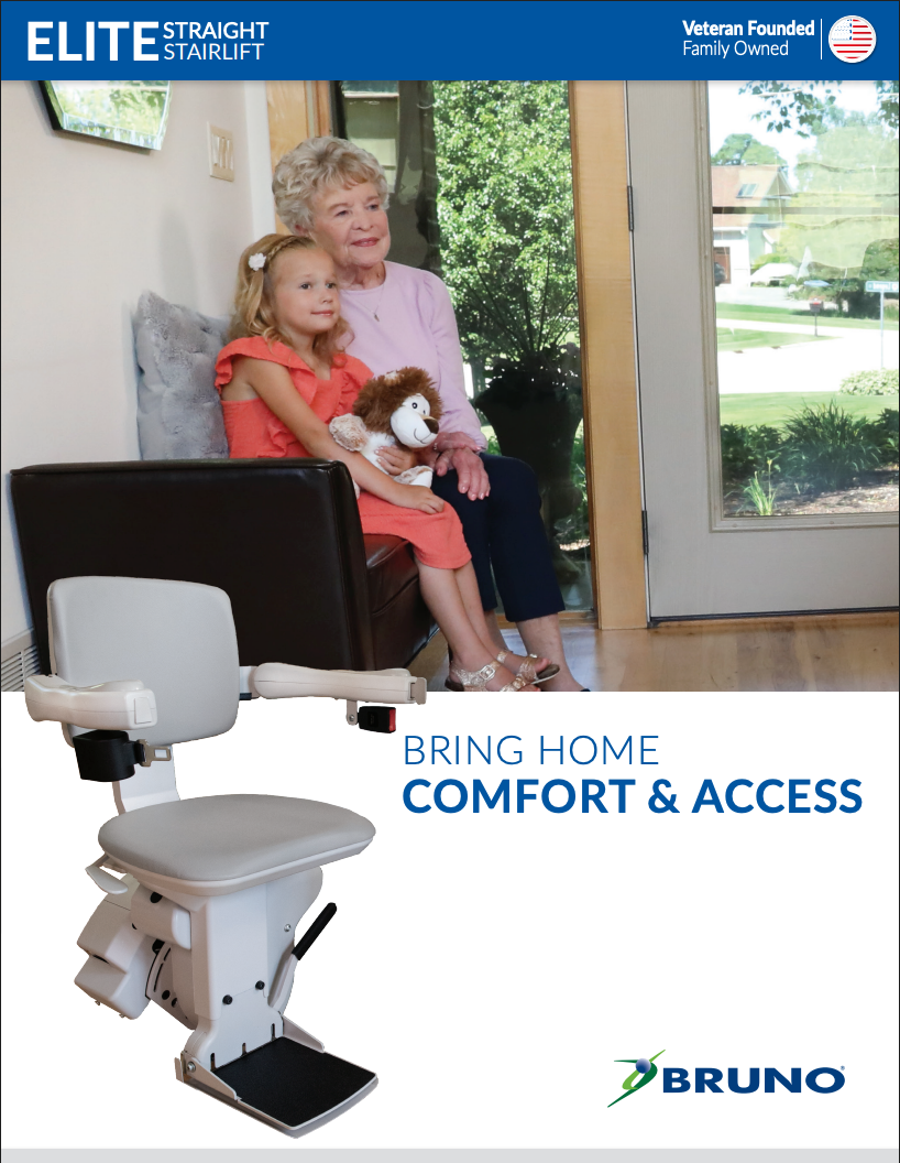 Bruno Elite SRE-2010 straight stairlift brochure cover