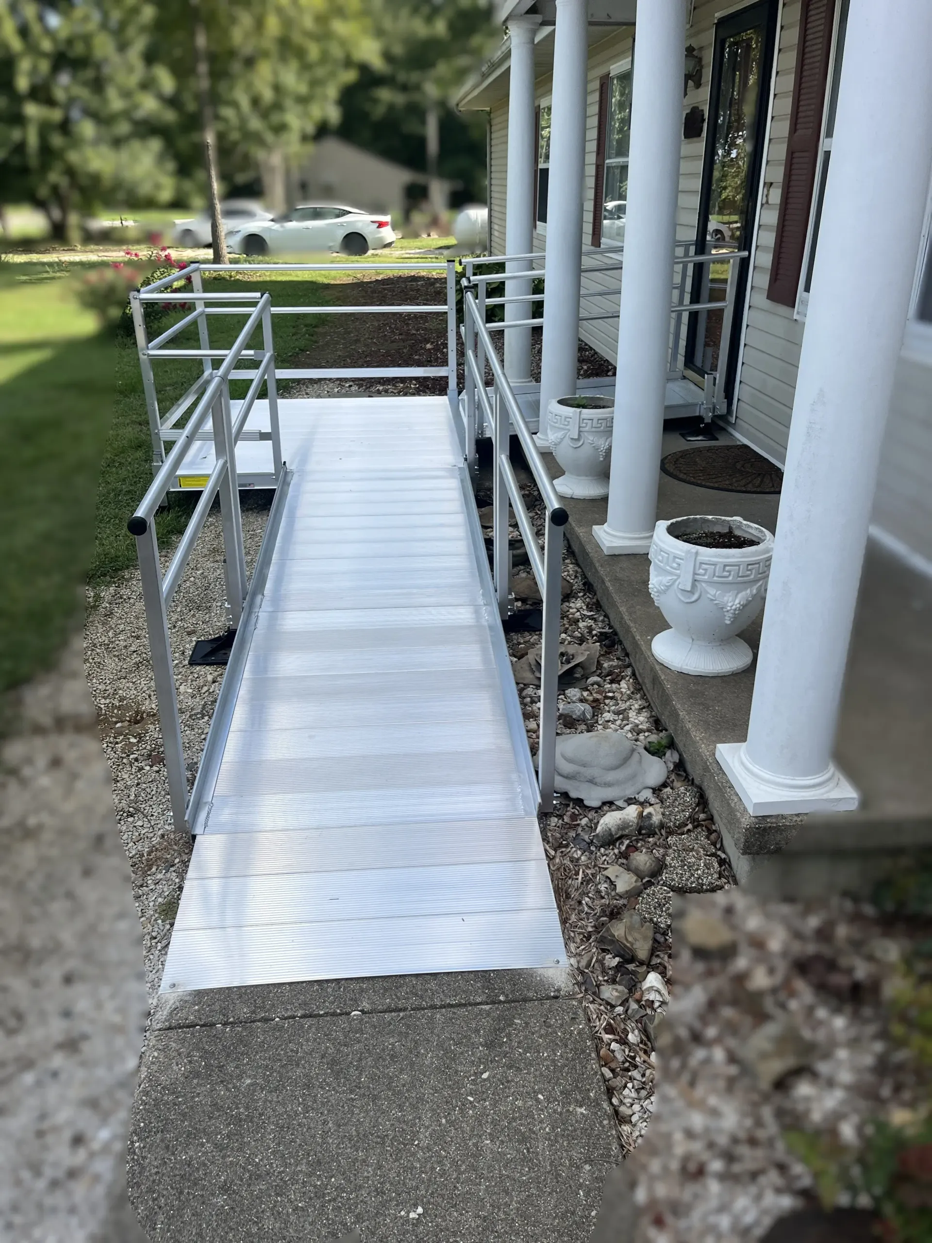 Wheelchair ramp installation