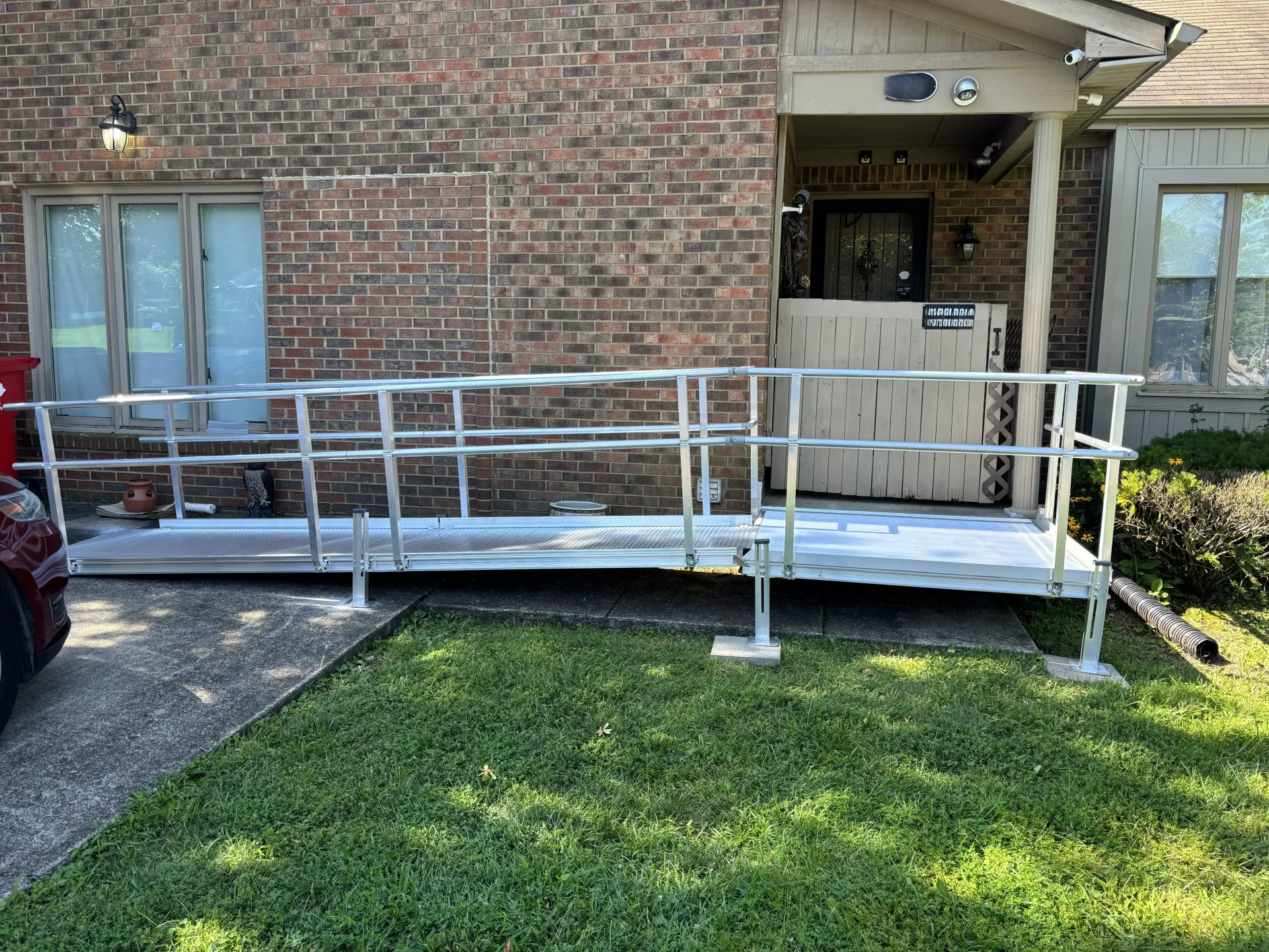 Wheelchair ramp installation