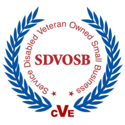 A logo for Service disabled veteran owned small business from Altamira Ltd.