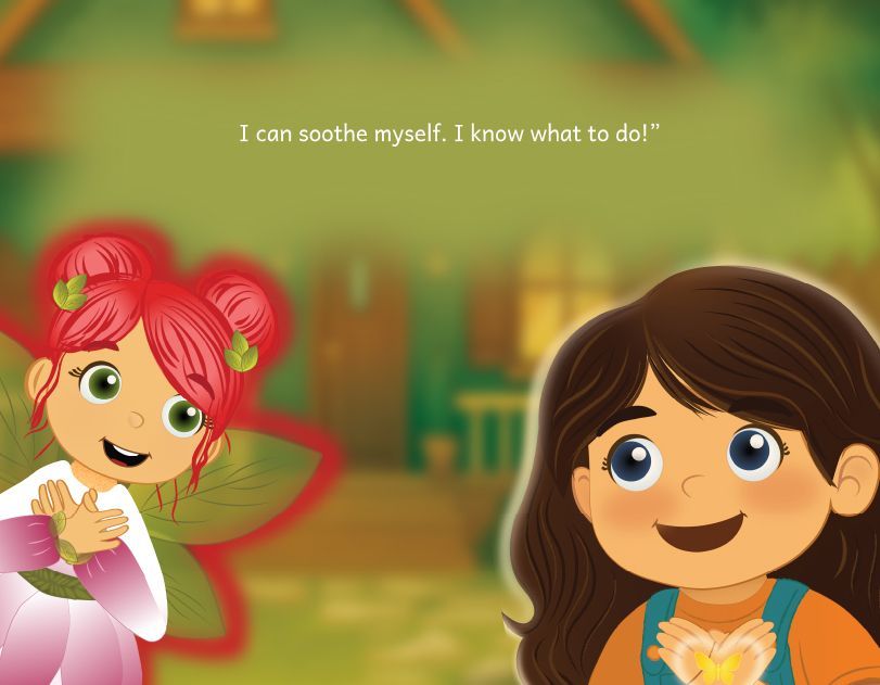 Two smiling cartoon children holding glowing stars, with one saying, “I can see the future, I know what to do!”