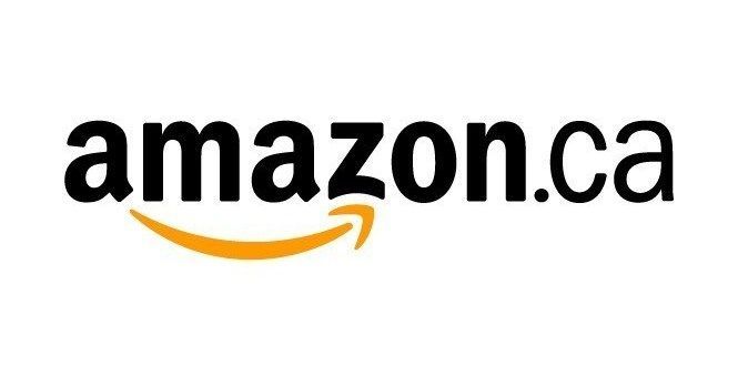 Amazon.ca logo in black with an orange smile arrow on a white background