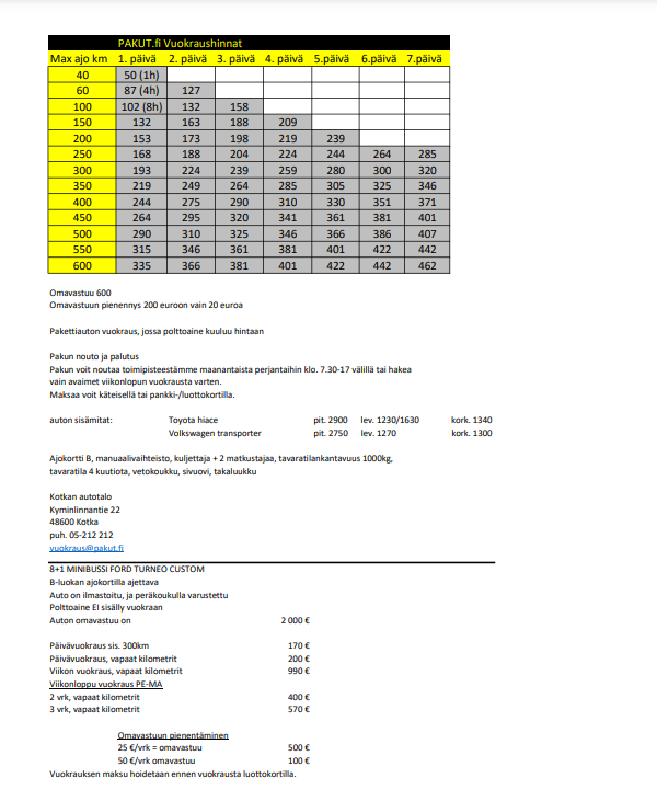 Paperiarkki, jossa on numerotaulukko.
