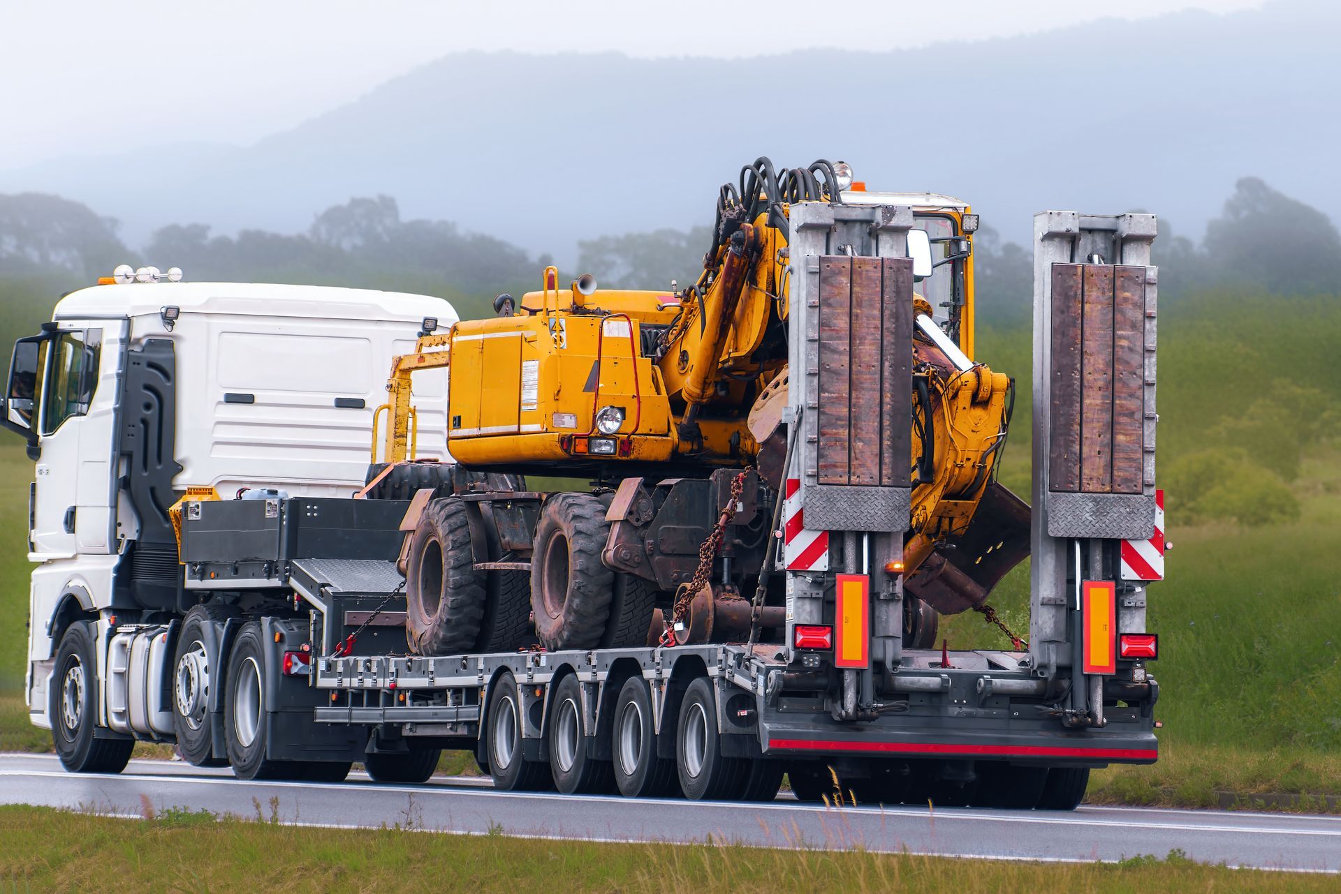 Road logistics for heavy construction industry equipment.