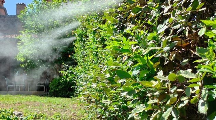 impianto antizanzare in funzione
