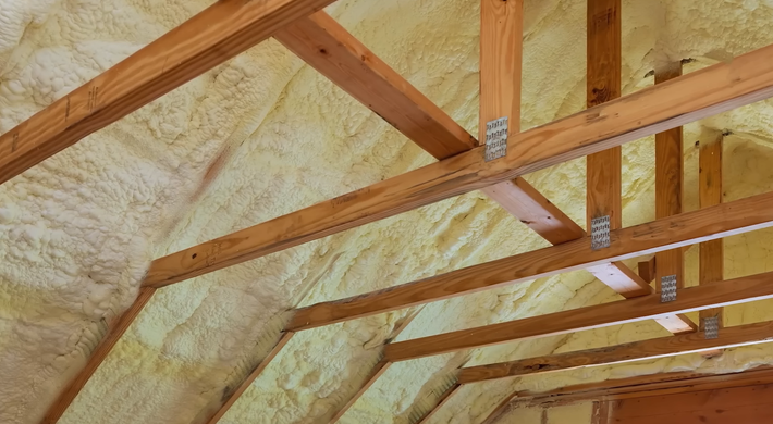 Attic Spray Foam under roof complete