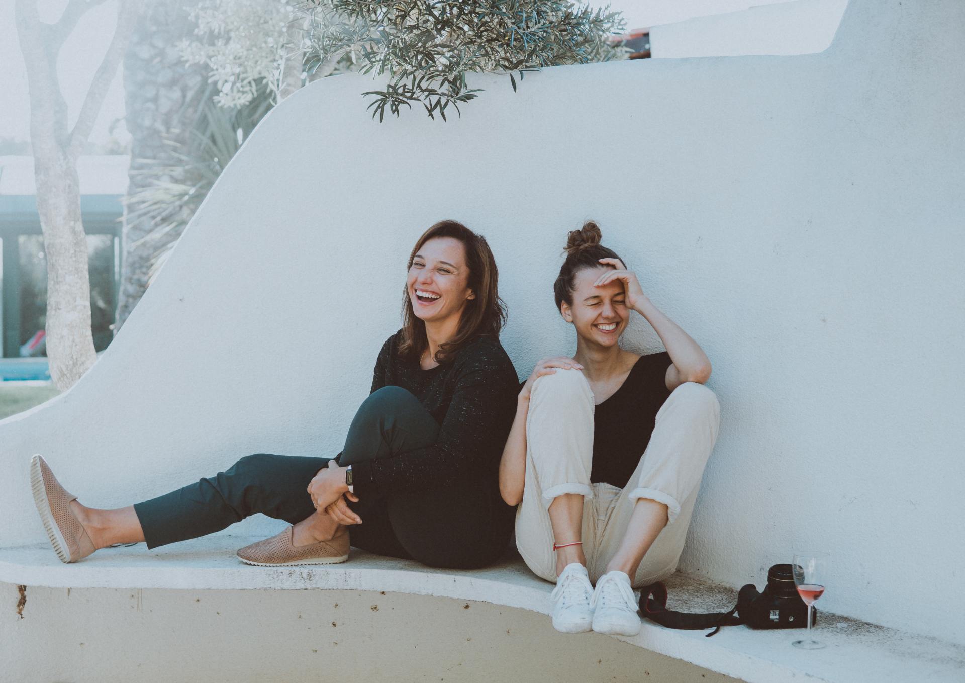 Women laughin