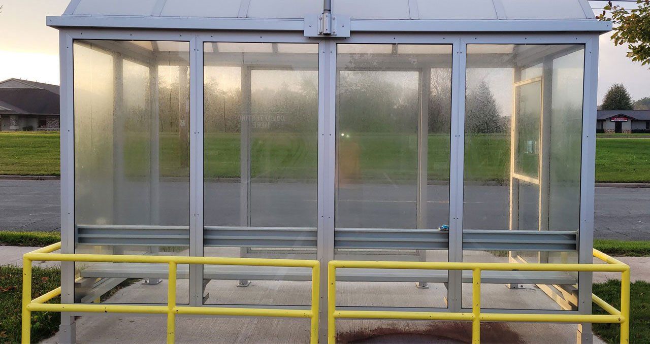 Before cleaning the glass window — Eau Claire, WI — Shine-Brite Exterior Cleaning