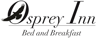 Logo for Osprey Inn Bed and Breakfast: a bird in flight within an "O", "Osprey Inn" text, and "Bed and Breakfast" below.