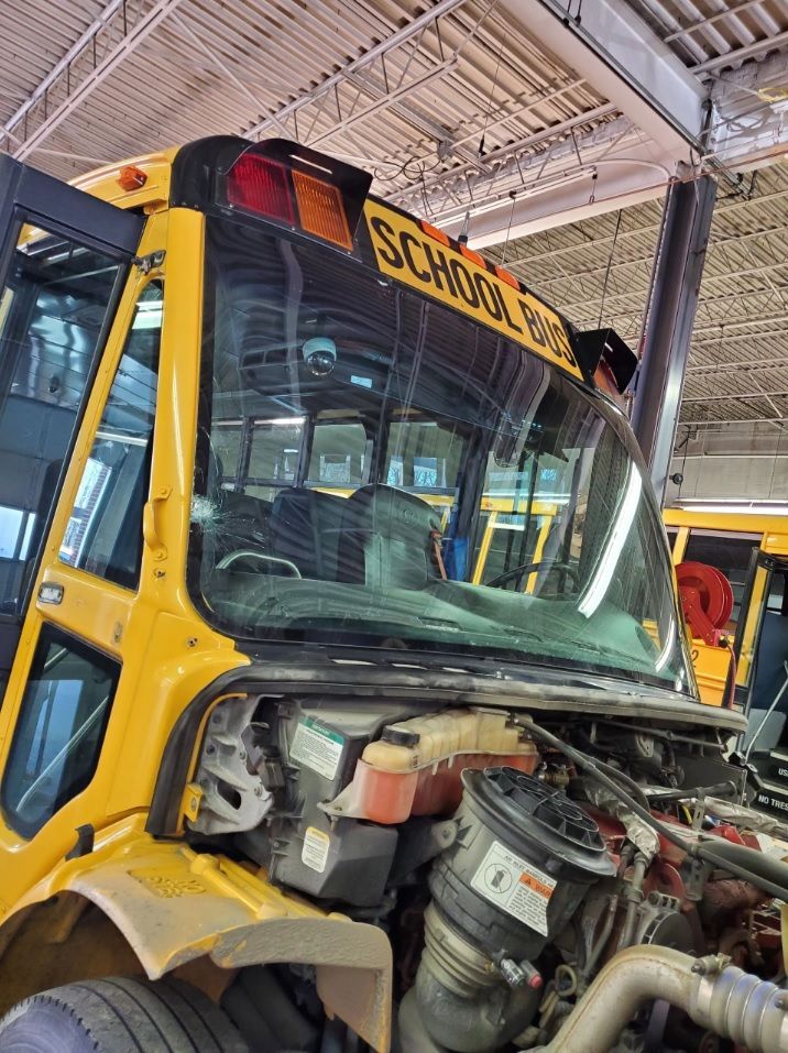 School bus auto glass replacement in Boone, NC