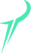 A green arrow with a crescent moon on a white background.