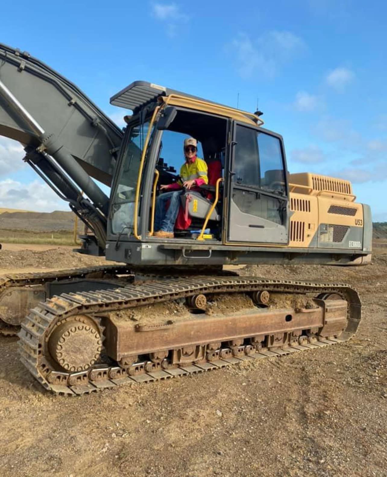 Person Sitting in Excavator Cab on A Construction Site — Barlow's Earthmoving in Coorooman, QLD