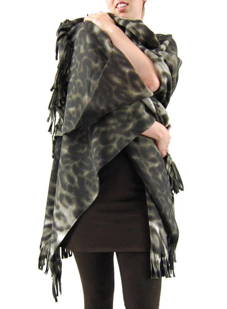 Poncho print fleece