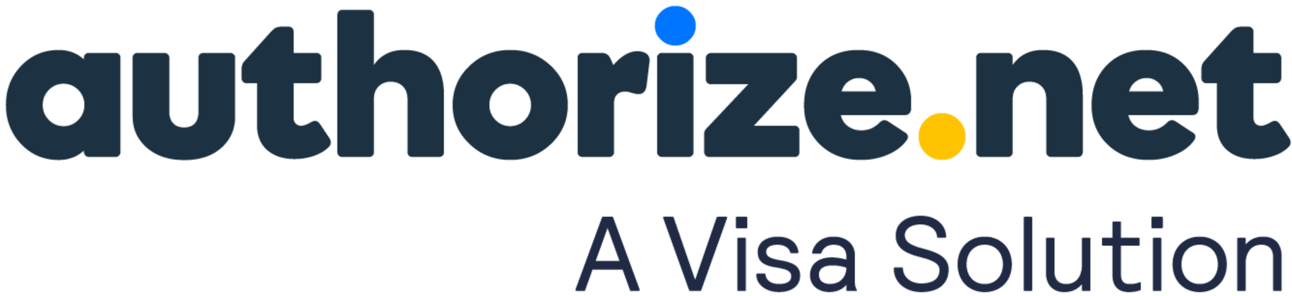A logo for authorize.net a visa solution