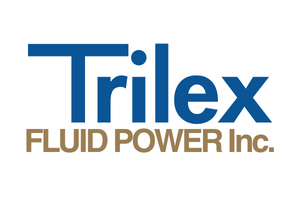 Logo for Trilex Fluid Power Inc., navy blue 