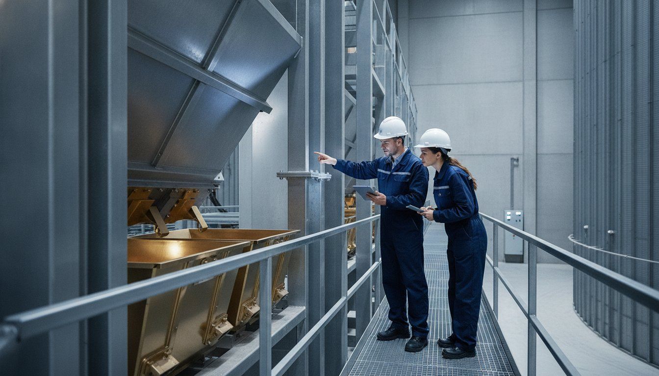 maintenance workers inspecting hazardous location