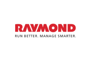 Raymond logo in red with tagline