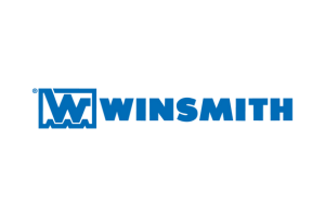 Winsmith cast iron right-angle worm gear speed reducer with C-face motor adapter mounted on a conveyor drive shaft
