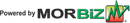 A logo for a company called powered by morbiz