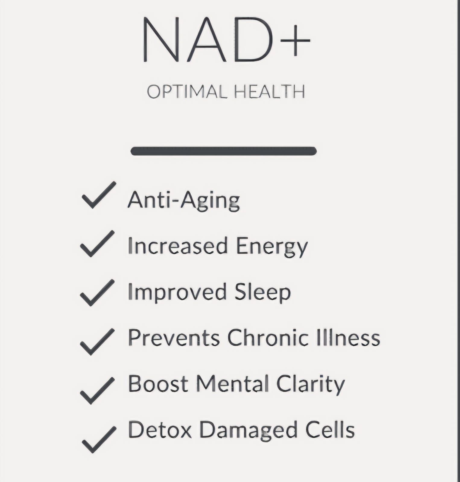 A poster that says nad + optimal health on it