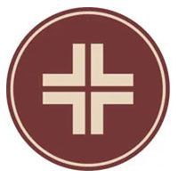 Black outline of a user profile icon inside a circle on a white background