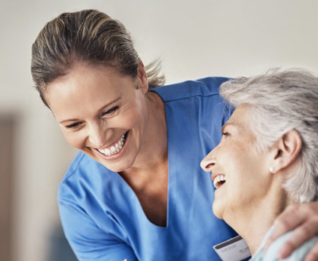 patient with caregiver