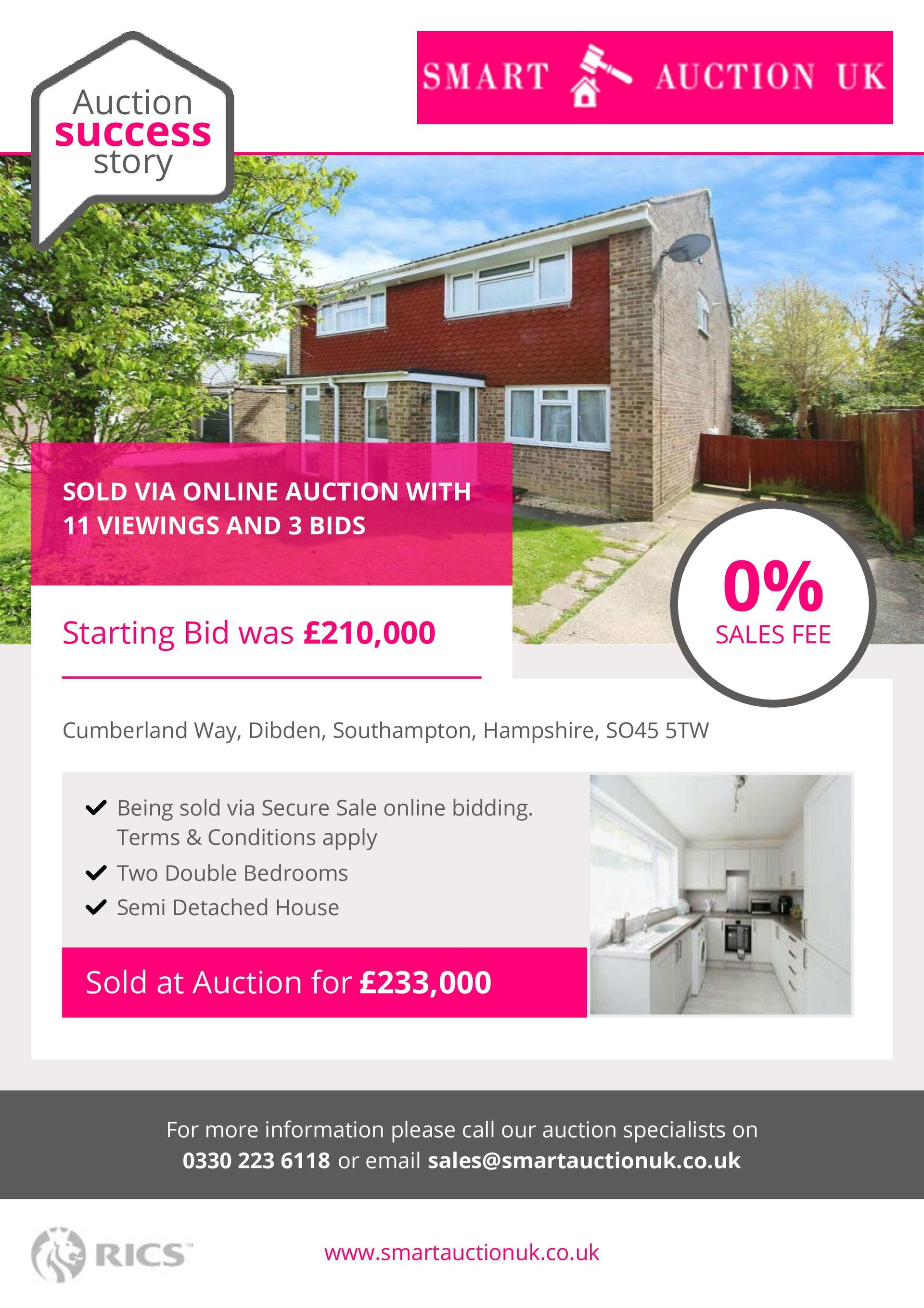 Smart Auction UK Sold for £233,000
