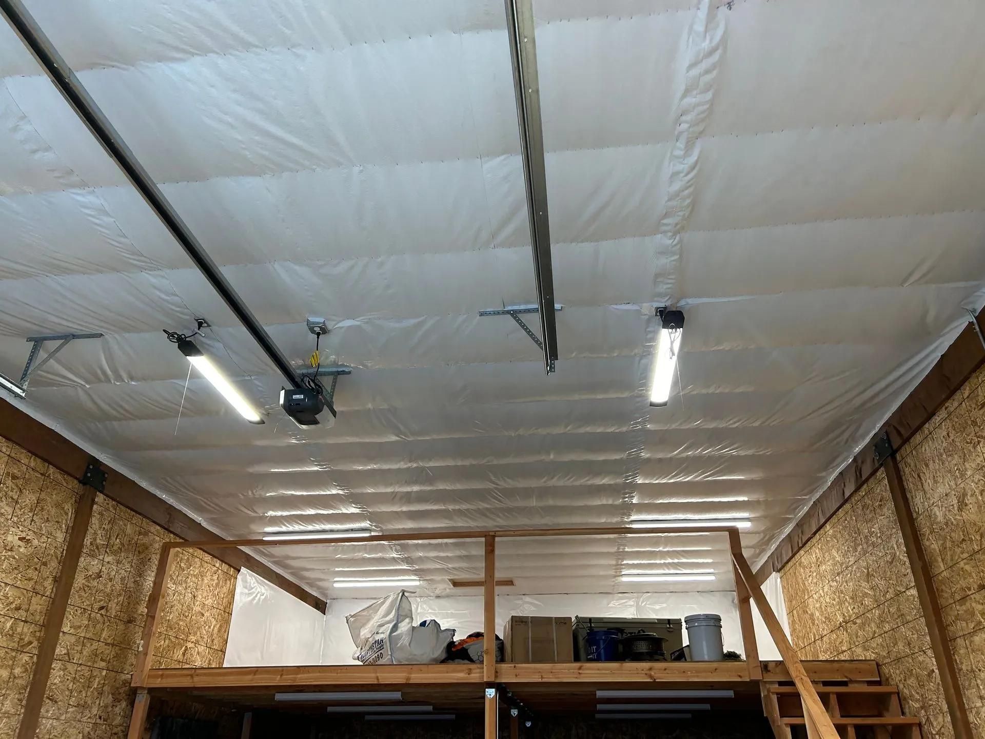 A white vapor barrier in a Washington home
