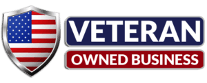 Veteran Owned Business badge for CarZmedics since Jason Carithers, one of the co-owners and paint specialists, was a veteran in the U.S. Navy