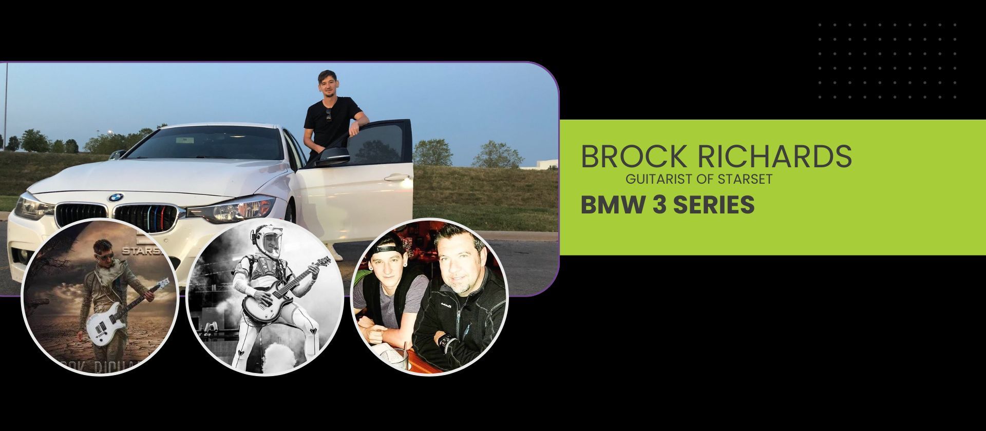 Brock Richards, Guitarist of Starset, BMW 3 Series - A customer at CarZmedics
