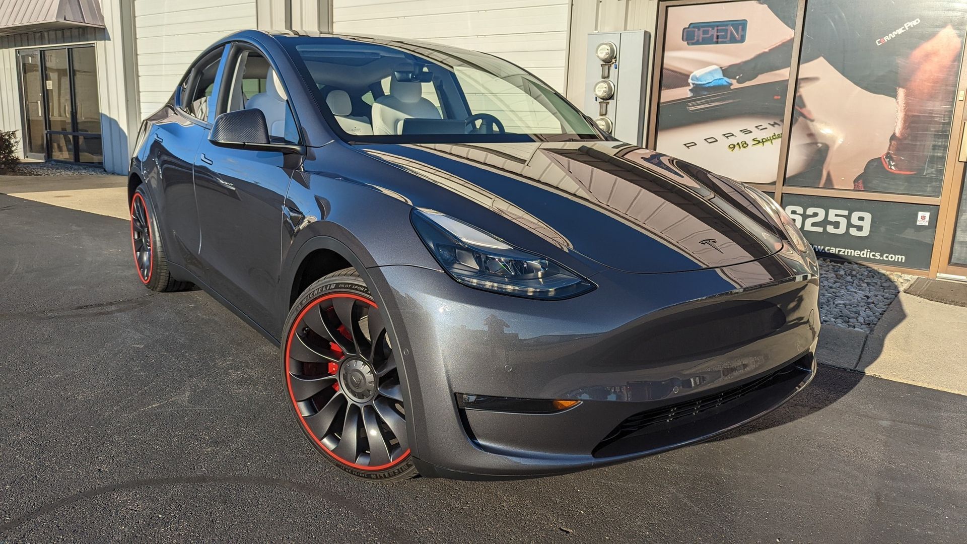 Ceramic Coated Tesla Model Y at CarZmedics Cincinnati