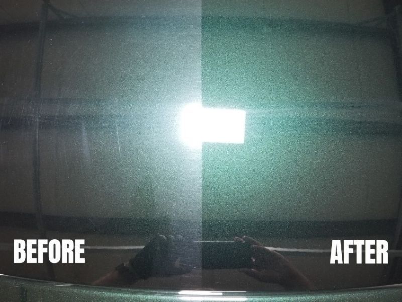 Before and after paint correction to prep for ppf install.
