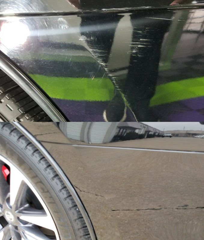 Before and After Scratch Repair