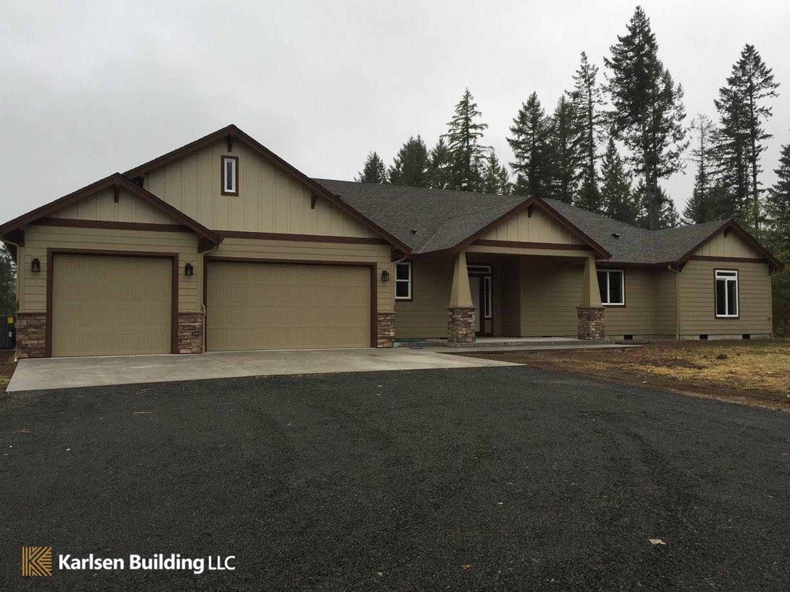 A large house that is being built by karlsen building llc