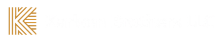 A white background with a gold letter k on it.
