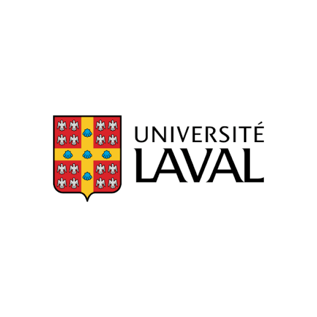 The logo for universite laval has a coat of arms on it.