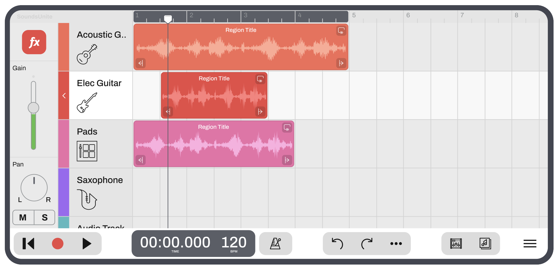 A screenshot of a music app on a cell phone.