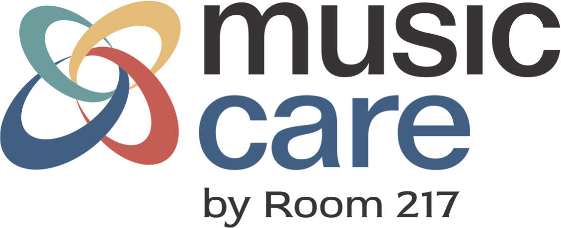 A logo for music and care by room 217.