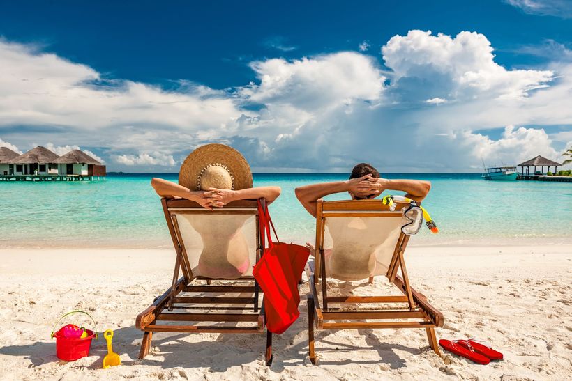 Couple Having a Good Time in the Beach