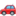 Red car icon on a white background