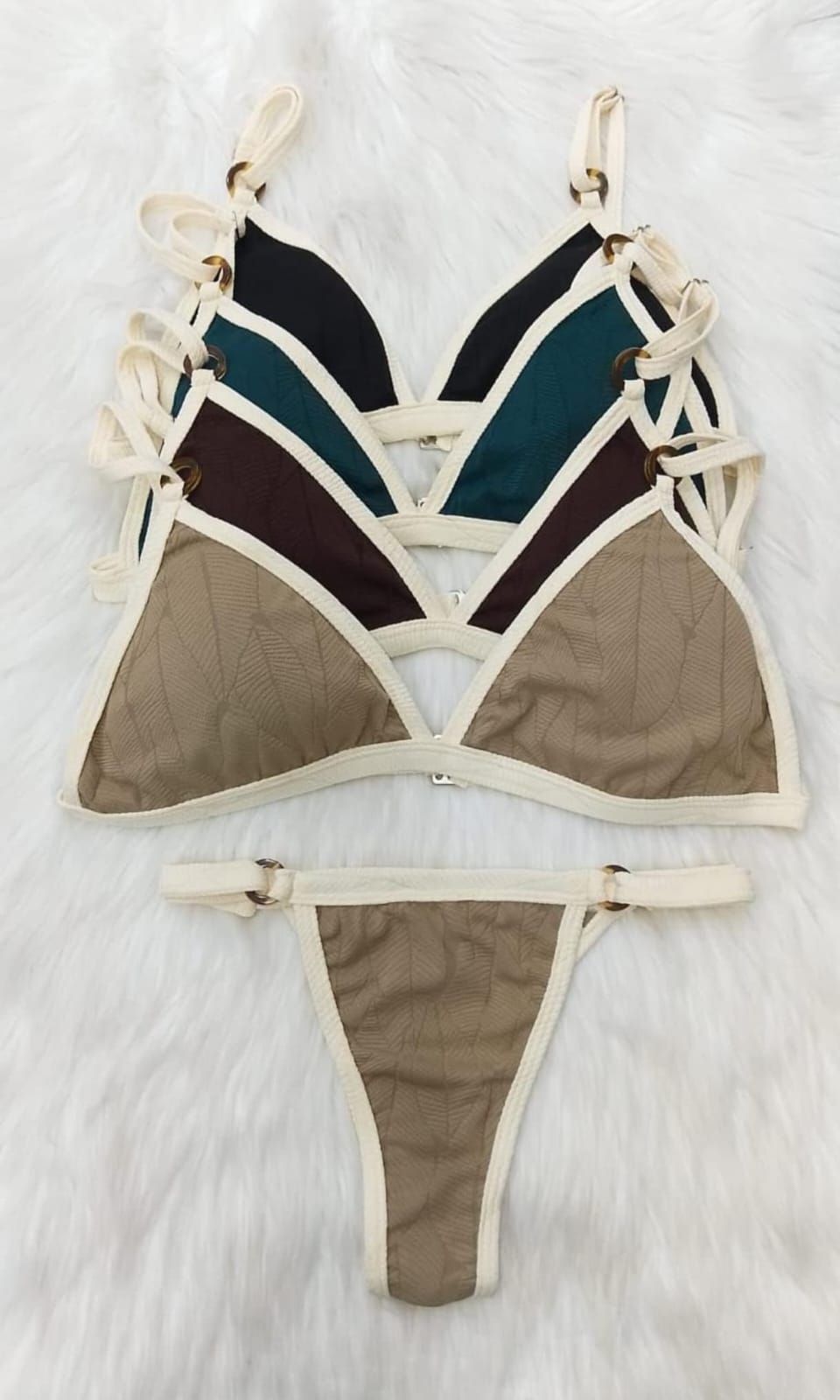 Bikini Envivado con Argollas y Tiras Regulables
