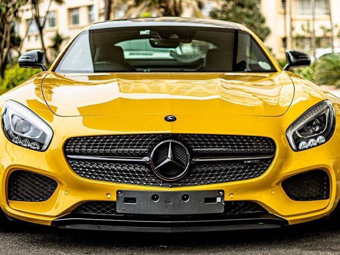 Yellow Mercedes Benz