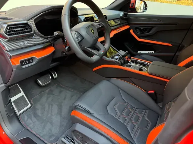 Lamborghini Urus interior detail weekly maintenance wash.