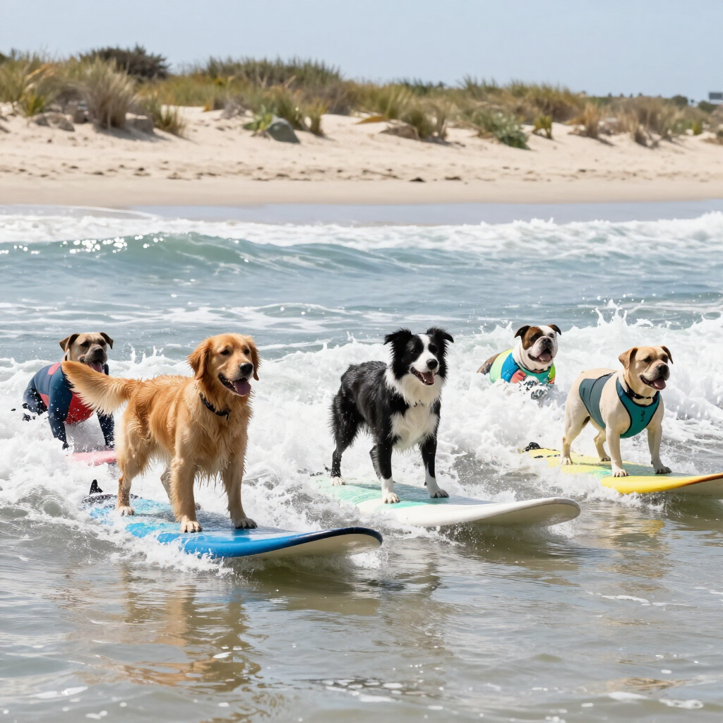 Pacifica Dog Surfing