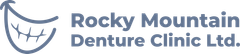 The logo for rocky mountain denture clinic ltd.
