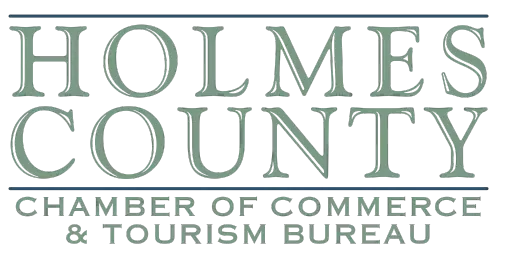 Holmes County Chamber of Commerce & Tourism Bureau logo in teal.