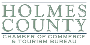 Holmes County Chamber of Commerce & Tourism Bureau logo in teal.