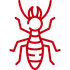 Red outline of a termite insect.