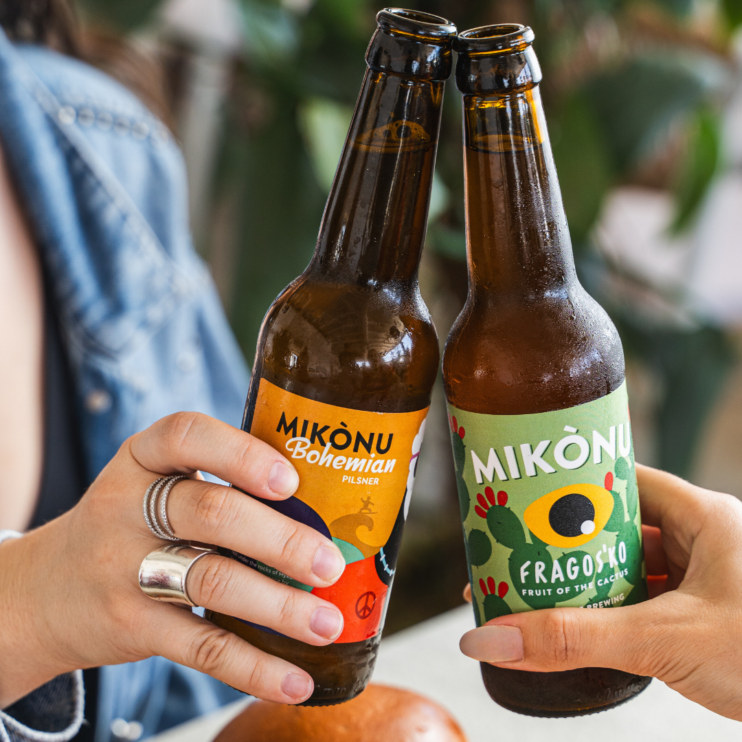 Enjoy Mikonu Beer at Beauty Cafe Mykonos