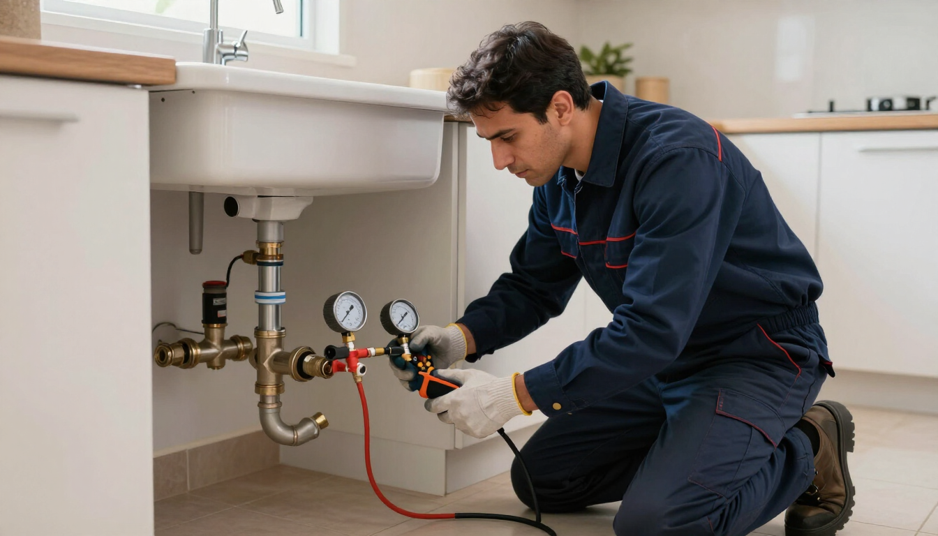 Inspección de instalación de gas y agua